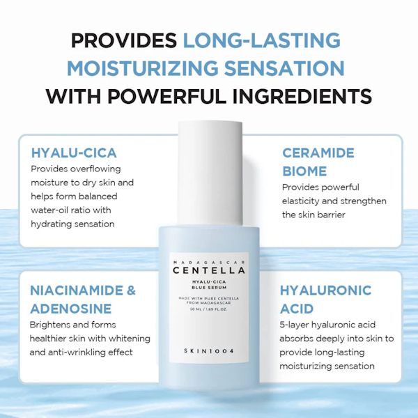 SKIN1004 - Madagascar Centella Hyalu-Cica Blue Serum