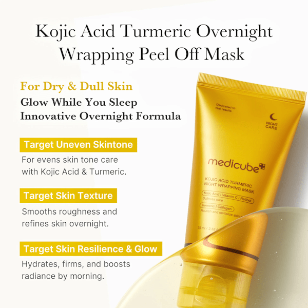 Medicube Kojic Acid Turmeric Night Wrapping Mask - Be Yours -