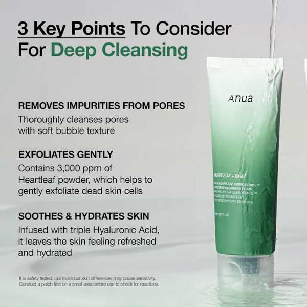 Anua Heartleaf Quercetinol Pore Deep Cleansing Foam - Be Yours - 